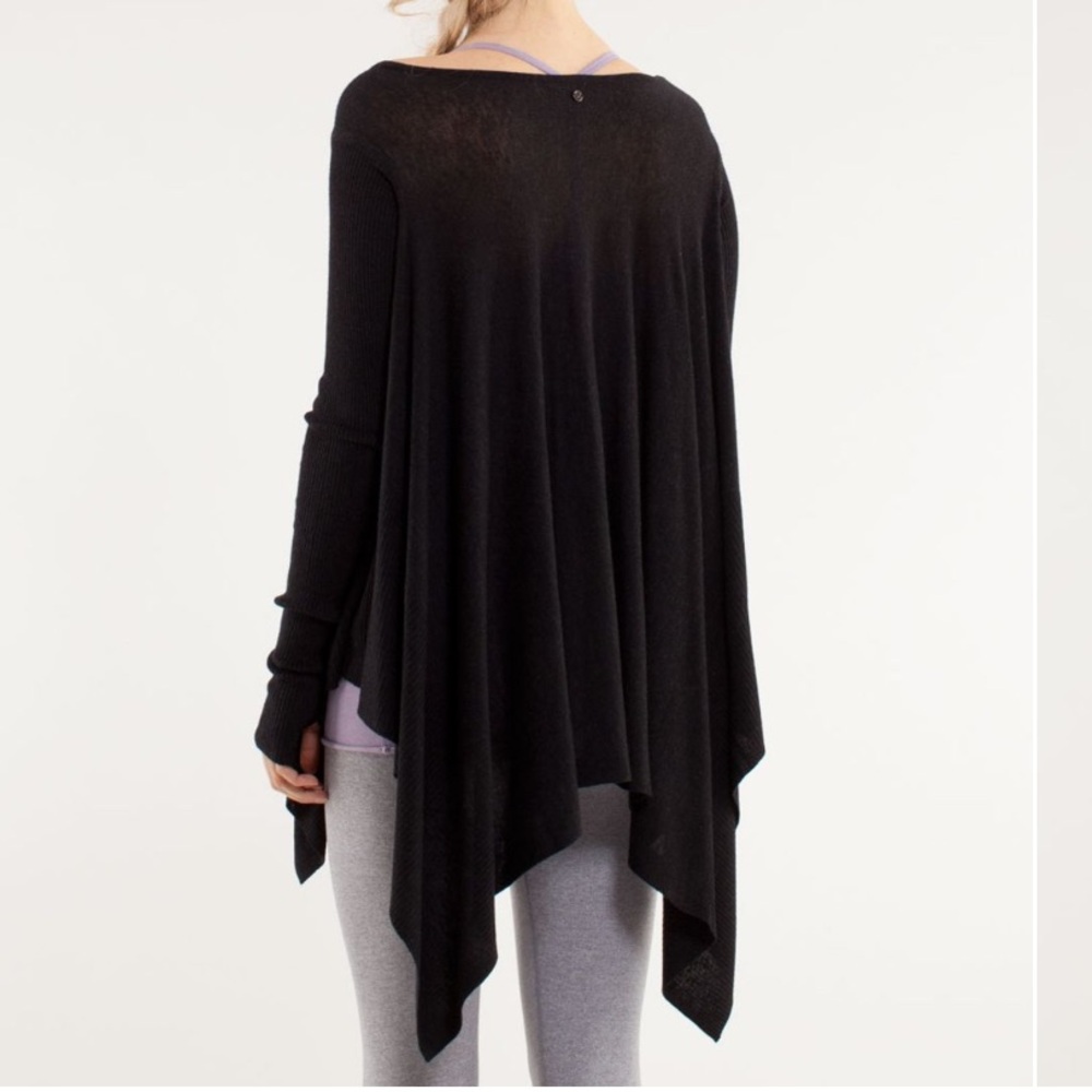 Lululemon Enlightened Pullover Heathered Black size 6